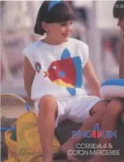 Pingouin Knitting Pattern 105B Corrida Coton Mercerise Child Fish Top Tank Cardi
