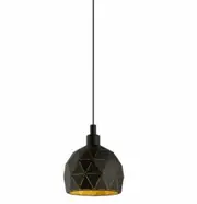 Roccaforte Geometric Black Gold Mini Pendant Light