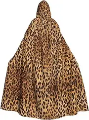 PIXOLE Christmas Traditional Gnome Print men and women Hooded Cloak 59inch Cape, for Christmas Halloween Cosplay Costumes
