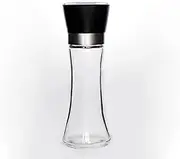 1x 180ml Glass Salt or Pepper Grinder 18cm - Adjustable Ceramic Core Tall Mill