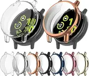 7-Pack Intended for Garmin Vivoactive 5 Smart Watch Waterproof Protective Case Soft TPU Plated All Around Scratch-Proof Screen Protector Cover for Garmin vívoactive 5