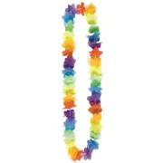 Luau Rainbow Flower Leis 25 Pack - Multi