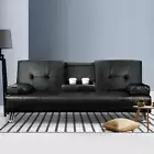 Sofa Bed, 3 Seater Futon Couch Lounge Armchair Recliner Chair Sleeper Sofas Home