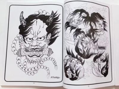 Tattoo Flash Book Japanese Traditional Style Line Draft Body Art Design Book 11