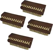 Coralpearl Wooden Nail Brush Cleaner Rosewood Two Sided in Natural 100% Boar Bristle for Cleaning Hand Finger Foot Toe, Fingernail Toenail Scrub Brush for Men Women Kids Manicure Pedicure Care (4)