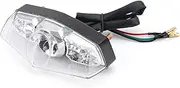 Areyourshop ABS Motorcycle LED Clear 12V Brake Stop Running Rear Tail Light Lamp Universal