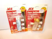 2 2003 ACE #3107620 SATELLITE COAX SPLITTER 3-WAY SATELLITE NOS