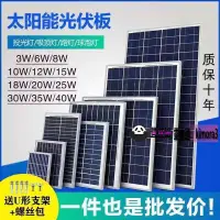 在飛比找露天拍賣優惠-太陽能板6v30w18v30w家用全新太陽能發電板小型離網發