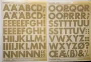 Chartpak Velvet Touch Lettering Futura Bold 120pt/S 15120 C Gold Rub On Letters