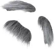 PartyKindom Halloween Essential: Self-Adhesive Fake Mustache Eyebrow Kit Realistic Props for Men's Costumes Events
