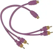 Alipis 2pcs RCA Audio Splitter Cable for Car Audio Amplifier Dual Output Speaker Wire Compatible with Subwoofer Home Theater Systems Easy Installation Violet
