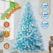 Christmas Tree 2.1M/1.8M/1.5M Xmas Trees Decorations Blue With LED