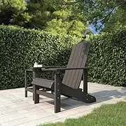 Anthracite Adirondack Chair Garden, Furniture, Patio, Lounge, Outdoor, Chairs, and Deck HDPE for Garden and Patio