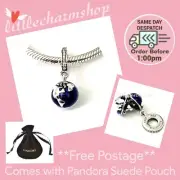 NEW Authentic Genuine PANDORA Blue Planet Dangle Charm - 798774C01 RETIRED