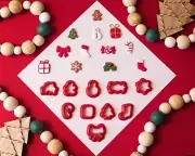 Polymer Clay 10 Cutters | Clay Cutter Christmas Studs | Earring Cutter Set