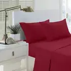 Brushed Extra Soft 1800 Series Luxury Embossed Deep Pocket Sheet Set - King, Bur