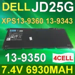 DELL 4芯 JD25G 日系電芯 電池 JD25G 0JD25G RWT1R 0N7TY 0DRRP 5K9CP 90V7W DIN02 JHXPY XPS 13-9343 13-9350 13-9360 XPS 13D-9343