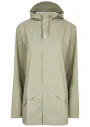Rains Hooded Rubberised Jacket - Sage - M (UK12 / M) M (UK12 / M)