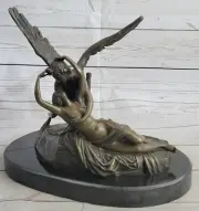 Elegant Angels Art Lovers Cupid Psyche Eros Aphrodite Venus Bronze Nude Figure