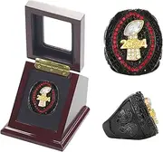 2024 Fantasy Football Ring, Championship Ring, FFL Championship Trophy, Gift Box, Ring Display Box(Silver,9)