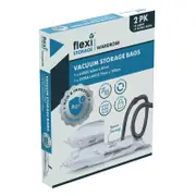 Flexi Storage Wardrobe Large And X-Large Silver-Infused Vacuum Storage Bags - 2 Pack