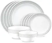 [CORELLE] Mystic Gray Mugless Dinnerware Set Service for 4 Persons (16-Pieces)