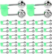 46pcs Fishing Rod Bells Abs Material Night Fishing Alarm Bells Fish Bite Alert Easy to Attach