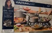 Rachael Ray 11- Piece Nonstick Cookware Set (Grey) NEW