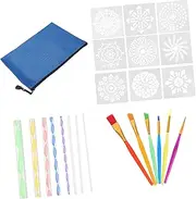 NUOBESTY Portable Dotting Tools for Painting 23pc Mandala Tool Kit Compact Lightweight for DIY Art