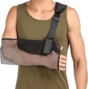 Cool Mesh Arm Sling Medical Orthopedic Shoulder Rotator Cuff Wrist Support Brace Strap Lightweight Breathable for Broken&Fractured Arm