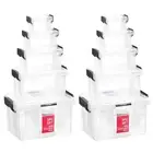 2x 5PC Box Sweden Mini Stacker Box Storage Holder Organiser Containers Set Clear