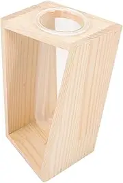 FONDOTIN Hydroponics Vase with Stand Plant Propagation Tubes for Home Decor Elegant Desktop Planter for Flowers for Office and Spaces