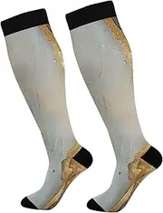 [Caihoyu] Softball Socks For Women & Men Compression Sock 15-20 mmHg for Nurses, Pregnancy, Flying, Running,Travel