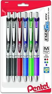 Pentel EnerGel Deluxe RTX Metal Tip Gel Ink Pen (Pack of 6)