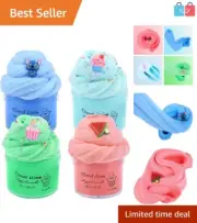 Soft Non-Sticky Cloud Slime Pack with Cute Charms - Perfect DIY Gift for Kids