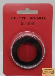 27mm AIRTITE COIN CAPSULE BLACK RING - 1/2 oz GOLD EAGLE, $25 GOLD - #10,334