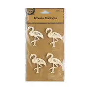 Krafters Korner Wooden Flamingo Adhesive (4 Pack)