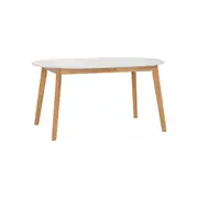 Modern Furniture WERNER Extendable Dining Table 150-195cm - Natural & White