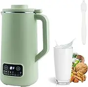 Soy Milk Maker, 600 ml Juicer Soy Milk Machine with 10 Blades Oat Milk Machine with Delay Start/Keep Warm/Self-Cleaning Blender Electric for Nuts Soybean Cereals (Green)