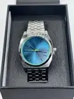 Nixon Time Teller Watch Silver/Byron Blue A045 5302 Water Resistant