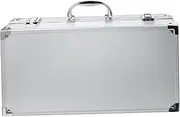 STOBAZA Carrying Case Storage Bin with Lock First Aid Kit Durable Metal Tool Container Luggage Suitcase Tools Container Alloy Abs White Travel Tool Box