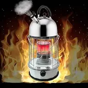 [XFAK] Terrace Oil Heater Kerosene Heater Indoor Outdoor Used Portable Stainless Steel Kerosene Stove Heater Space Heater ，Capacity: 6L (Size : 2 x Wick)