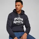 【PUMA】上衣 男款 長袖上衣 長厚帽T 運動 歐規 藍 62520616(S2266)