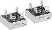 uxcell KBPC25-10 Rectifier Diode, 2 Pcs Bridge Rectifier 25A 1000V Electronic Silicon Diodes for Converting AC Power to DC Power, White