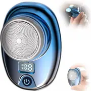 Portable Pocket Size Electric Mini Electric Shaver Razor Rechargeable Waterproof（Blue）