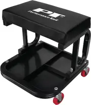 W85007 C-Frame Creeper Rolling Work Seat with Tool Tray for Mechanic Garages and