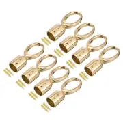 0.6" Cord End Cap Terminator Cord Finding for Tassel Jewelry Making 8Pcs Gold