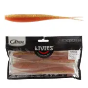 Catch Black Label Livies Jerkshad Soft Bait 5in Bronze Baitfish Qty 5