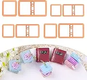 Puocaon Back to School Clay Cutters - 8 Pcs Polymer Cutters for Books, Earrings, Jewelry Making, Miniature Clay Jewelry