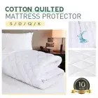 Mattress Protector Topper Quilted Waterproof Cover Double Queen King Single AUS